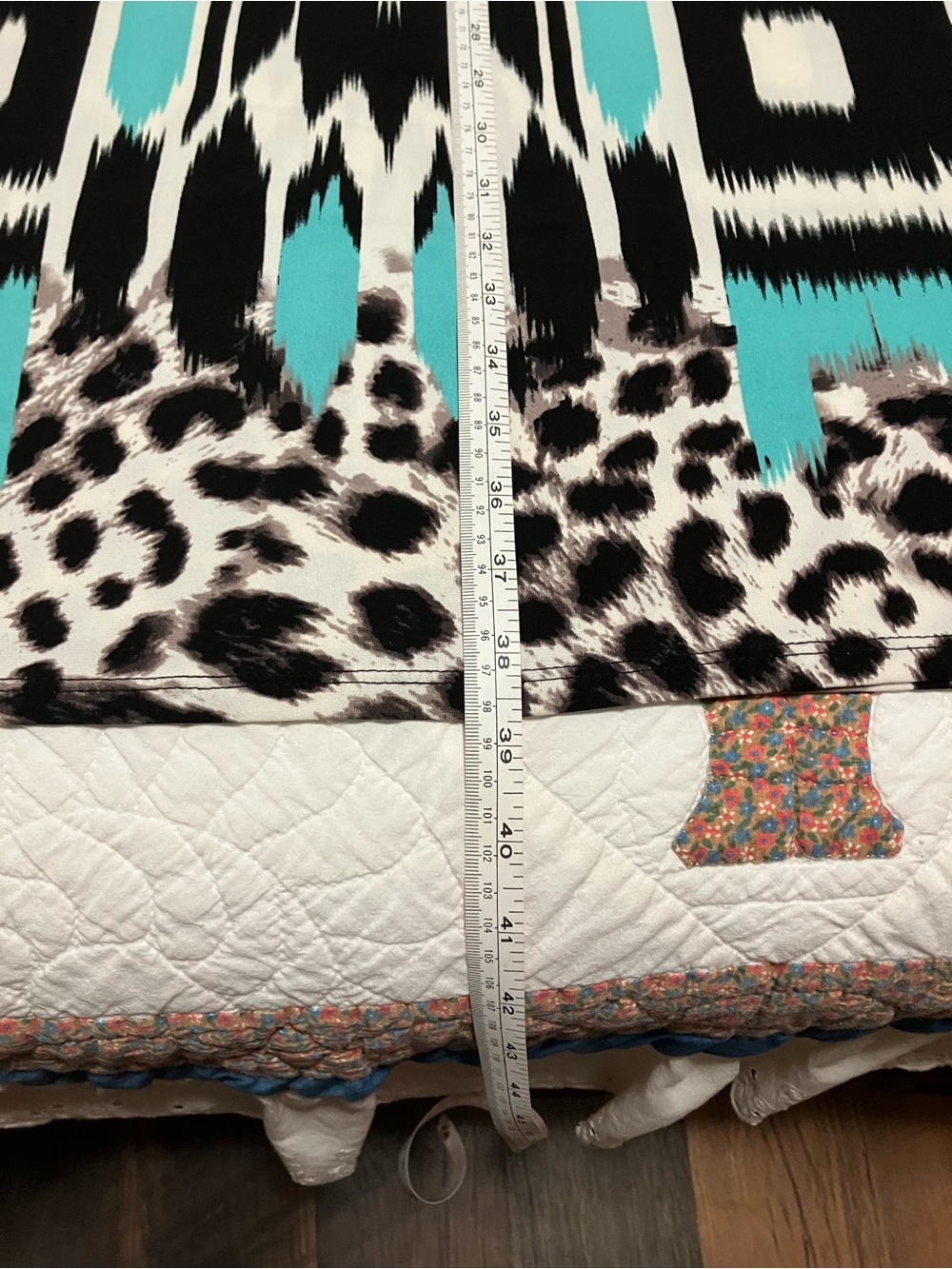 London Style Black, White & Turquoise Print Maxi Dress - Picture 4 of 5